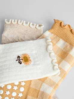 Tournesol moutarde - JoJo Maman Bébé 3-Lot Chaussettes