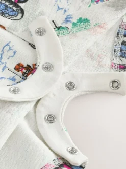 Tracteur écru à col imprimé - Barboteuse Kidston 100% Cotton Cath