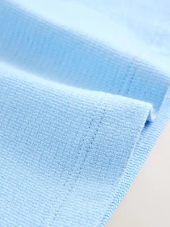 Trio petit-déjeuner bleu clair - T-shirt appliqué Manches courtes (3mths-7yrs)