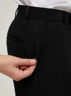 Trutex Short Length Slim Leg Ado Garçons Noir School Pantalons