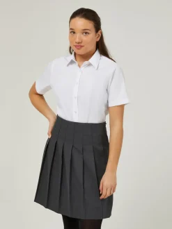 Trutex White Regular Fit Manches courtes  2 Pack School Shirts