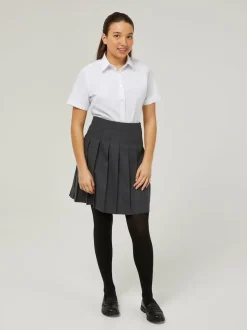 Trutex White Regular Fit Manches courtes  2 Pack School Shirts