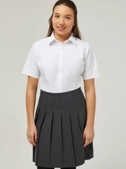 Trutex White Regular Fit Manches courtes  3 Pack School Shirts