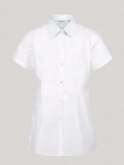 Trutex White Regular Fit Manches courtes  3 Pack School Shirts