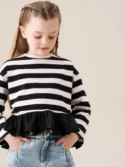 T-shirt Angel & Rocket Marley rayé à peplum