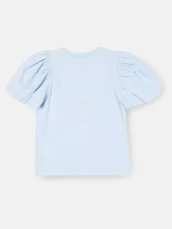 T-shirts Angel & Rocket Daisy Flower brodés à manches bouffantes