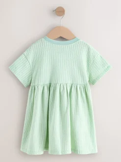 Turquoise motif fée - Robe en jersey (3mois à7ans)