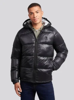 U.S. Polo Assn. Veste matelassée épaisse brillante pour homme