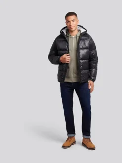 U.S. Polo Assn. Veste matelassée épaisse brillante pour homme