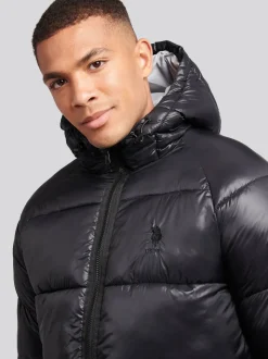 U.S. Polo Assn. Veste matelassée épaisse brillante pour homme
