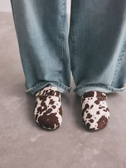 Vache - sabots en cuir avec semelle plantaire