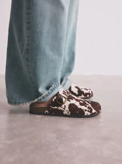 Vache - sabots en cuir avec semelle plantaire