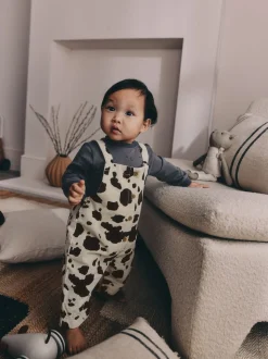 Vache anthracite/Crème - Ensemble Salopettes et Body BÉBÉ 2 Pieces (0mois-3ans)