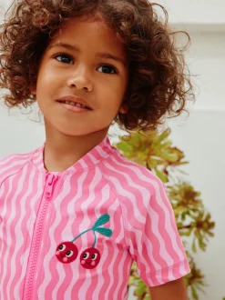 Vague cerise rose - Maillot de bain Sunsafe (3mths-10yrs)