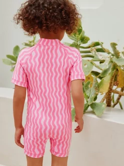 Vague cerise rose - Maillot de bain Sunsafe (3mths-10yrs)