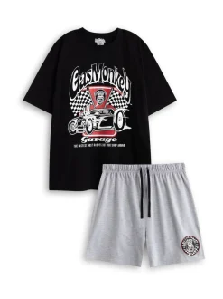 Vanilla Underground Ensemble pyjama à manches courtes dans un éventail de gaz pour homme