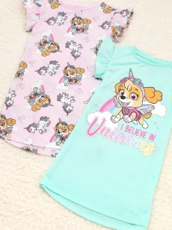 Vanilla Underground Filles Multi Paw Patrol Nighties 2 Pack