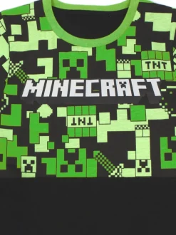 Vanilla Underground Pyjama garçon Minecraft à manches courtes et jambe courte 100% coton