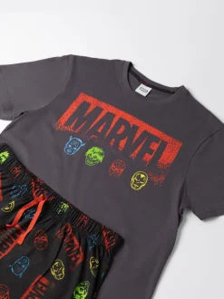 Vanilla Underground pyjama long Marvel Avengers 100% coton à manches courtes