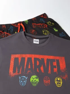 Vanilla Underground pyjama long Marvel Avengers 100% coton à manches courtes