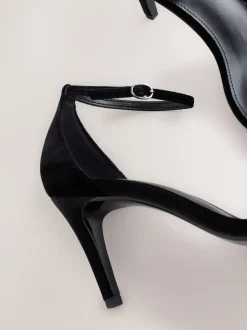 Velours noir - Sandales Forever Comfort® à talons et brides