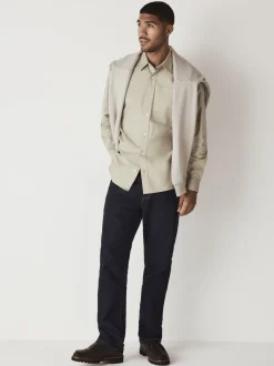 vert - Ajustement régulier - Chemise Oxford à manches longues