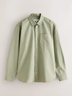 vert - Ajustement régulier - Chemise Oxford à manches longues