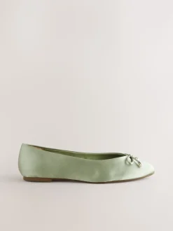 vert - Ballerines de demoiselle d’honneur effet perle avec nœud