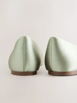 vert - Ballerines de demoiselle d’honneur effet perle avec nœud