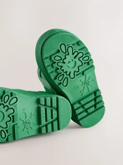 Vert - Bottines en caoutchouc avec doublure chaude