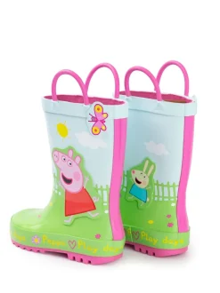 Vert - Chaussures de pluie Vanilla Underground Peppa Pig pour enfants avec poignées