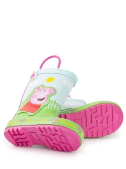 Vert - Chaussures de pluie Vanilla Underground Peppa Pig pour enfants avec poignées