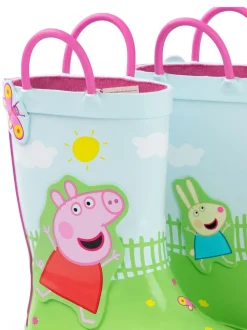 Vert - Chaussures de pluie Vanilla Underground Peppa Pig pour enfants avec poignées