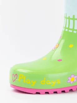 Vert - Chaussures de pluie Vanilla Underground Peppa Pig pour enfants avec poignées