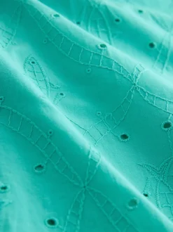 Vert - Chemise brodée