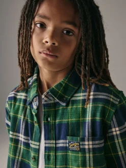 Vert - Chemise Superdry à carreaux