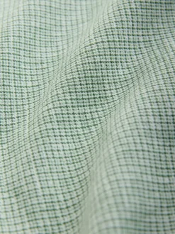 Vert - Col Classique - Chemises longues Blend de lin de coton