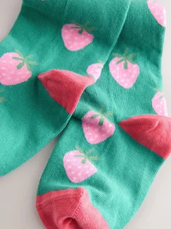 Vert - Collants fraises riches en coton