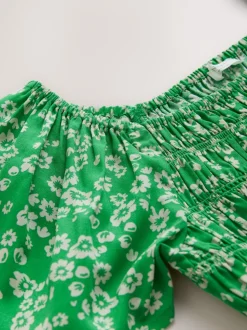 Vert - Combinaison froncée (3-16ans)