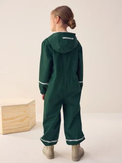 Vert - Combinaison imperméable zippée à capuche (12mois -10ans)