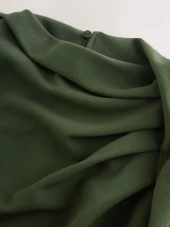 Vert - Combinaison Occasion en jersey sans manches à col bénitier