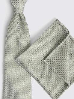 Vert - Cravate MOSS Grenadine