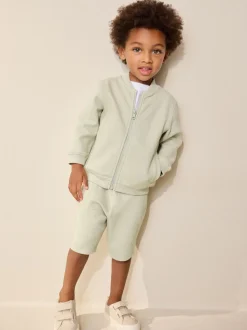 vert - Ensemble bomber et short en jersey (3mois-7ans)