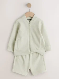 vert - Ensemble bomber et short en jersey (3mois-7ans)