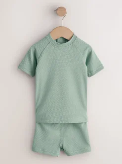 Vert - Ensemble de bain texturé (3mois-7ans)