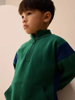 Vert - Ensemble haut demi-zip et jogging (3mois à7ans)