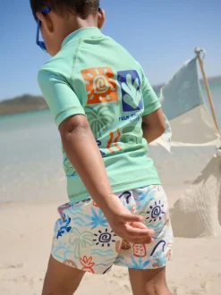 vert - Ensemble Rash Gilet et short de bain (3mois-7ans)