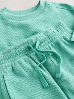 Vert - Ensemble t-shirt et short texturé Manchester Courts (3-16ans)