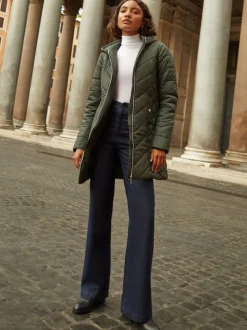 Vert - Friends Like These Veste mi-longue matelassée