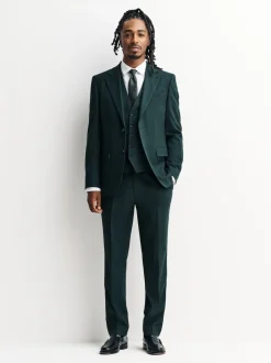 Vert - Gilet de costume en flanelle